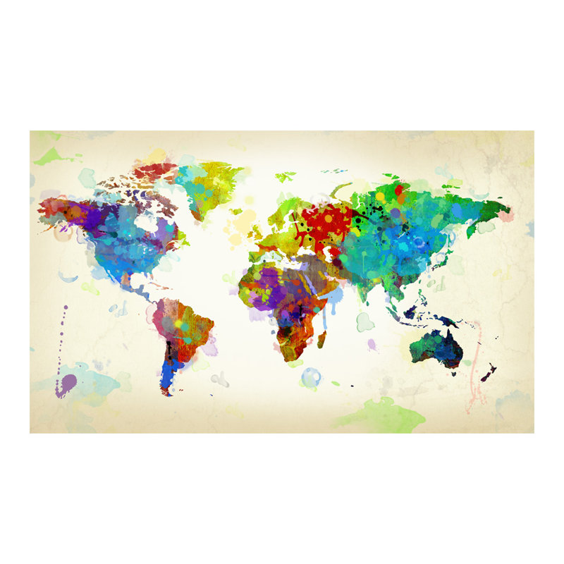 World Wallpaper Mural, Beige, 300 cm L x 231 cm W