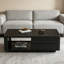 Table basse rectangulaire en granit de style luxueux-129487800