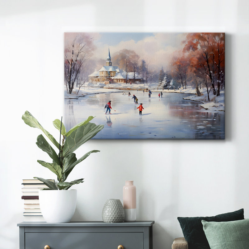 Paysage rétro -DCCDVX3, H 19 po x l 28 po, Toile tendue
