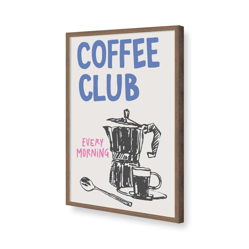 «Coffee Club» par Garima Dhawan, reproduction d'art sur toile, Brun, H 16 po x l 12 po