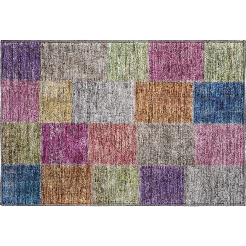 Tapis en cuivre Prisco lavable à la machine de qualité supérieure, Rectangle 1 pi 8 po x 2 pi 6 po