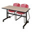 Table de nidification Nickilis, 2 chaises empilables Zeng-32668116-32668108