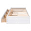 Lit plateforme simple avec rangement et 3 tiroirs-1115138294