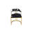 Emerine Stainless Steel Cowhide Chair-1838821818