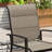 4-Person Patio Dining Set with Square Metal Dining Table and Padded PVC-coated polyester Chairs-1978695917