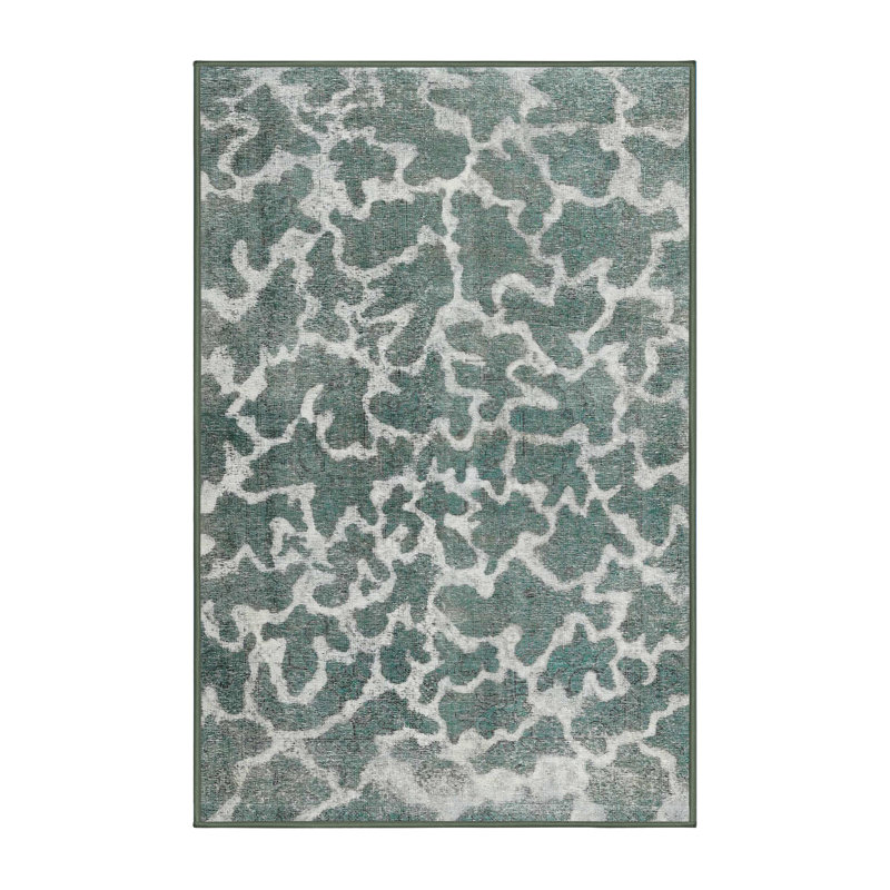 Tapis de zone gris/beige contemporaine, Rectangle 8 pi x 10 pi