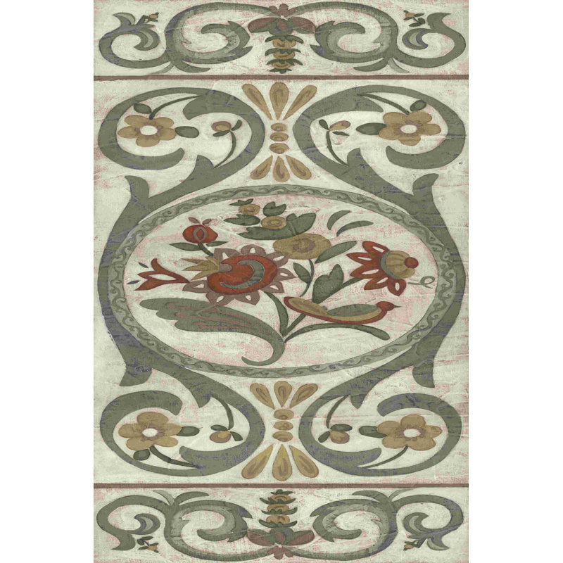 Panneau Tudor Rose I, H 12 po x l 8 po
