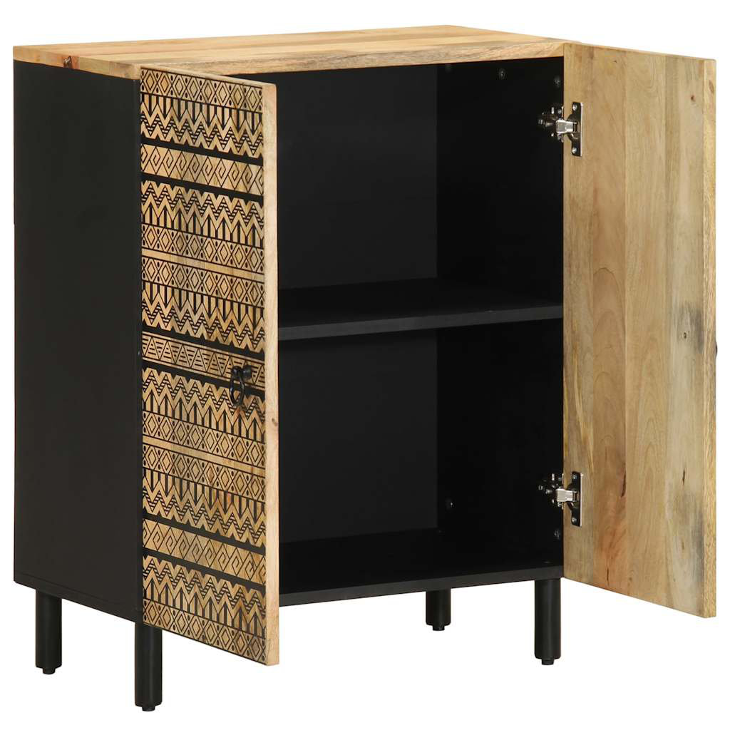 Vidaxl Sideboard 60X33,5X75 Cm Raues Mangoholz