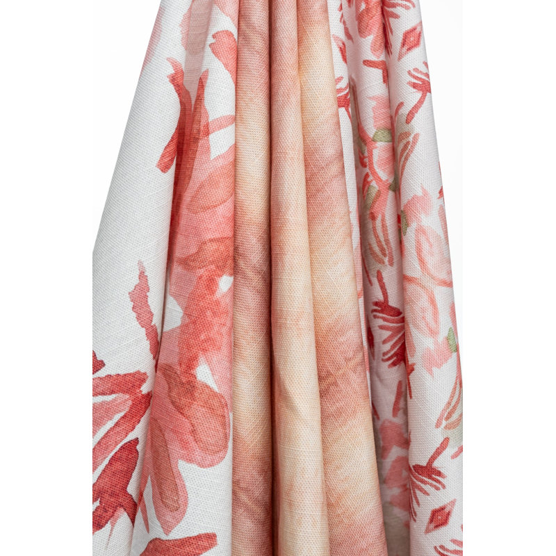 Wildflowers I Large Repeat Luxury Throw Pillow, Strawberry Floral, 22"H x 22"W