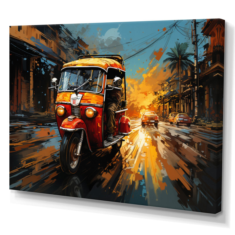 Thailand Tuktuk Adventure - Thailand Canvas Prints, H 30 po x l 40 po x P 1,5 po, Toile tendue