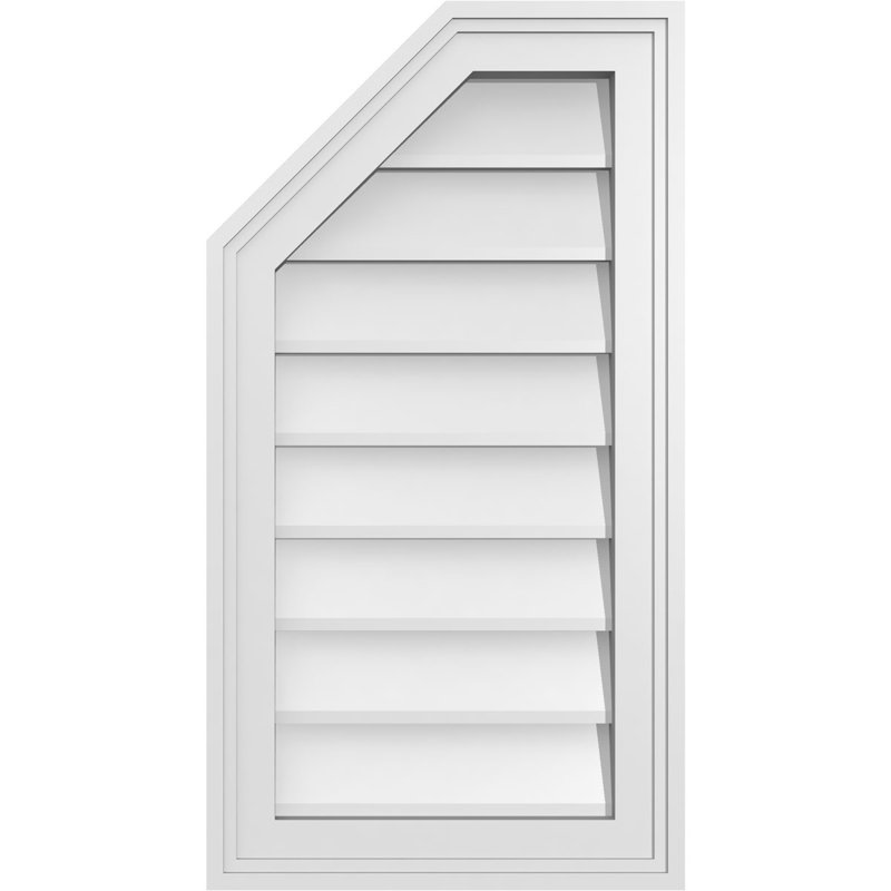 Évent en demi-octogone supérieur à montage en surface Signature, H 26 po x l 14 po x P 1,5 po