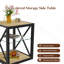 Table de chevet moderne 1 pièce pour chambre à coucher et salon, plateau en panneau de fibres à densité moyenne en bois trempé et en bois naturel, table d'appoint de style industriel-130339165