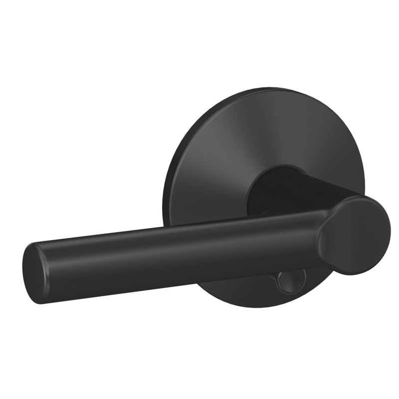 Custom Broadway Hall-Closet and Bed-Bath Lever with Kinsler Trim, Matte Black