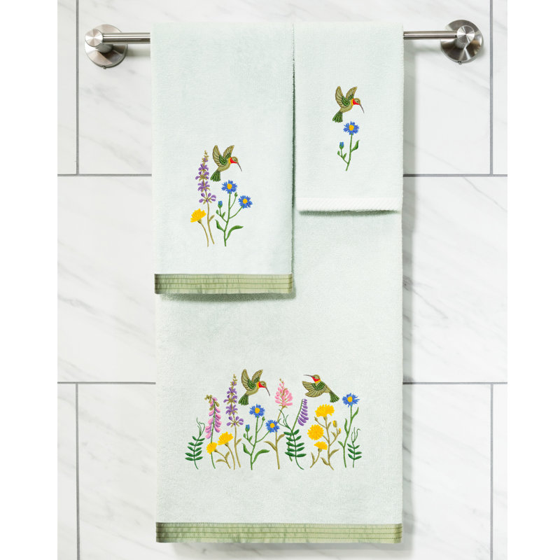 Ensemble de serviettes 100% coton Hada, Turquoise