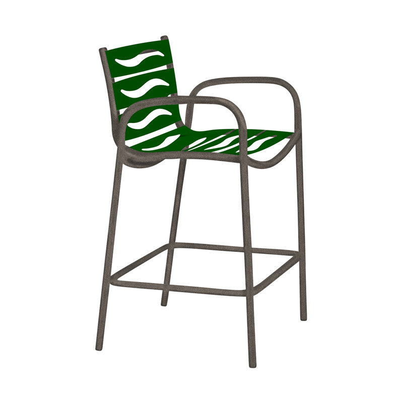 Tabouret de bar 28 po Millennia EZ Span ™, Graphite, Vert forêt