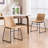 Anke Vegan Leather Dining Chairs, Light Brown-1017218207