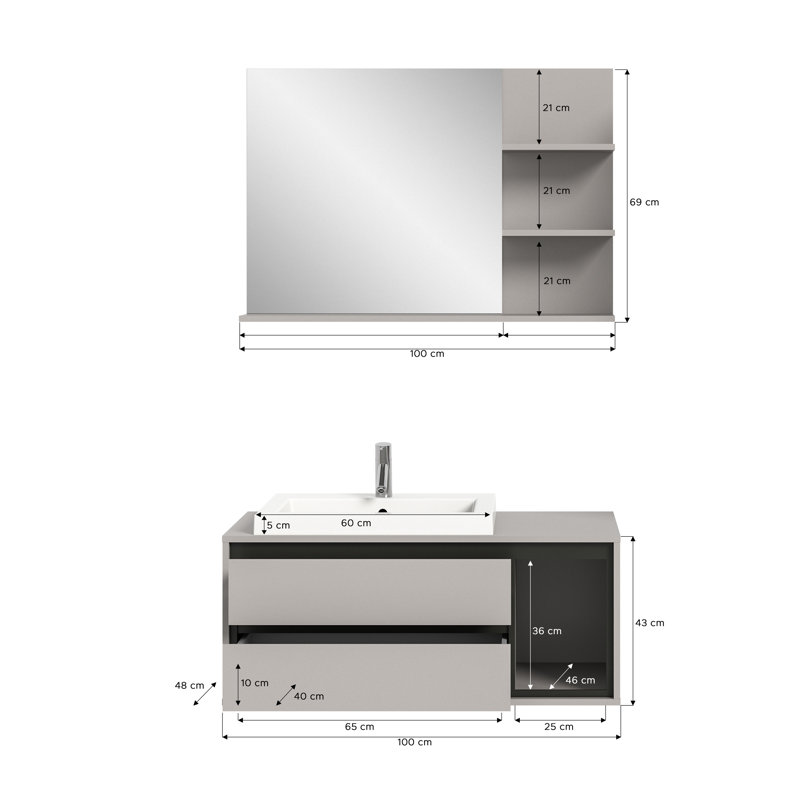 Pavi Bathroom Furniture Suite