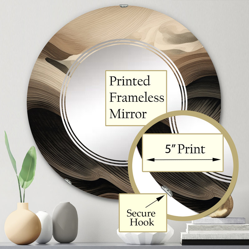 Miroir mural Kelbark, 24 po x 24 po