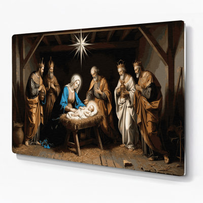 Art mural en métal de Noël crèches de Noël