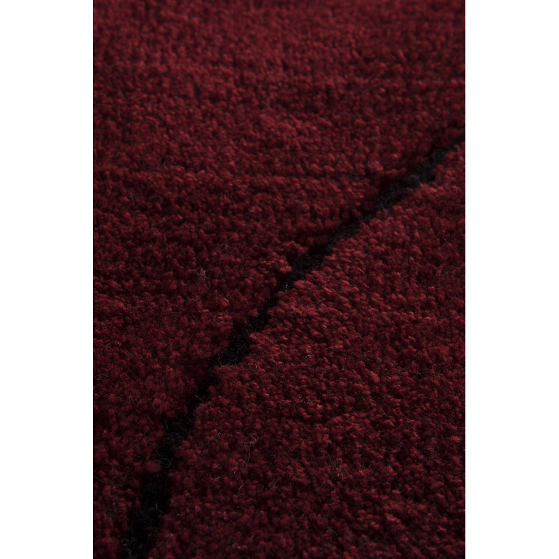Tapis de bain Aeilt, Rouge vin / noir