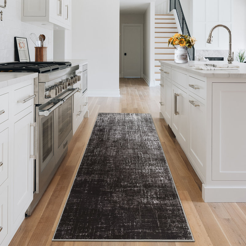 Modern Abstract Area Rug, Washable Rugs for Living Room, Non Slip & Stain Resistant Ombre Print Accent Carpet, Low Pile Home Decor Floor Decoration Mat