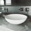 Lavabo de salle de bain à vasque ronde fait à la main blanc mat L 16 po x l 16 po x H 5 po Lotus