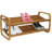 8 Pair Stackable Solid Wood Shoe Rack