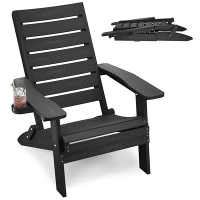 Outdoor All Weather HIPS Folding Oversized Adirondack Chair