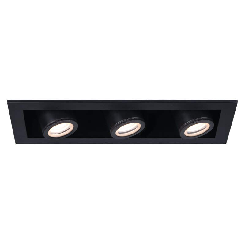 Silo X20 Engine and Invisible Trim LED Multi-Spotlight Recessed Lighting Kit, Black/Black, 2700K, 10W