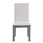 Chaises de salle à manger avec dossier et siège en tissu beige 2 pièces, structure en bois au fini gris, garniture cloutée, design rustique, profondeur de 17 po, chaises de pièce 2 pièces, structure au look moderne, poids de 17,31 lb