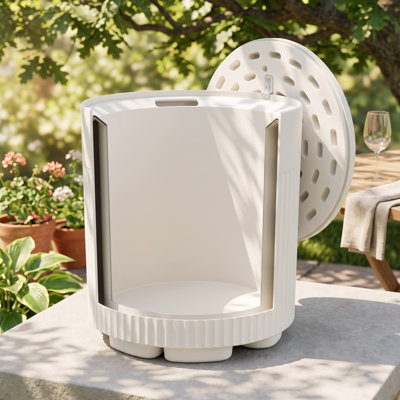 Table d'appoint en résine 16 gallons H 16,6 po