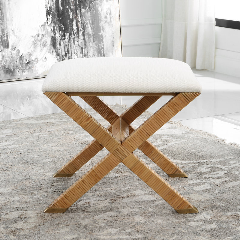 Petit banc en rotin Caserta
