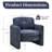 Double-layer Upholstered Armchair Barrel Accent Chair  -41378157