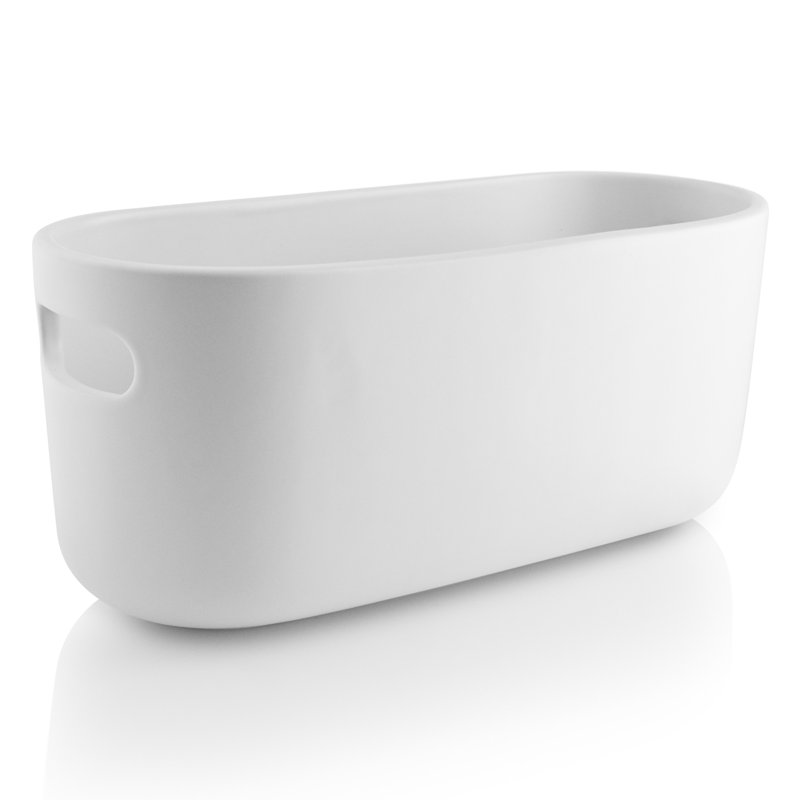 Ceramic Window Box Planter, White