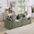 Makassar 89.37'' Square Armrest Couch Sofa-227063913