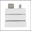 Commode Maldus, trois tiroirs, finition blanche-1840439695