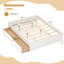 Structure de lit grand format en bois avec tiroirs de rangement roulants-450043208