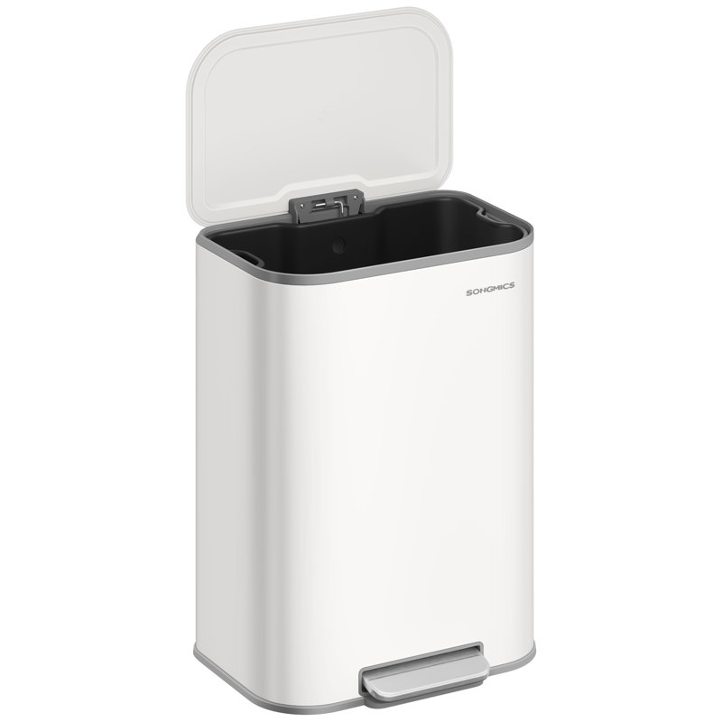 Step On Kitchen Trash Can, 50 L, Cloud White, 61cm H x 35cm W x 45cm D