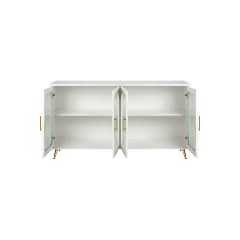 TV Stand For 65+ Inch TV, Antique White