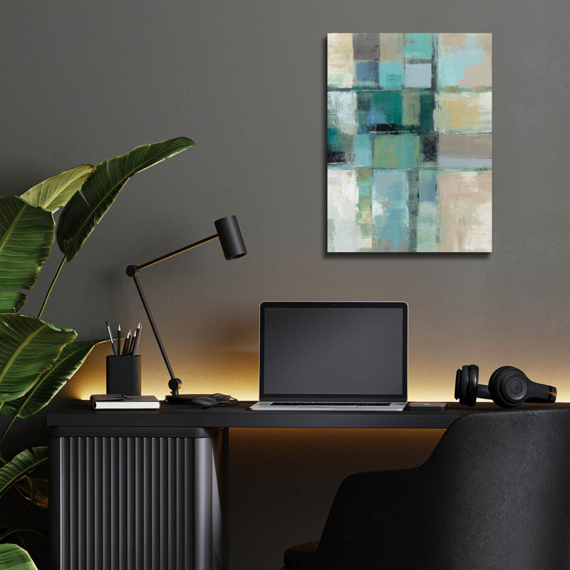  «Island Hues 2 C» par Silvia Vassileva, art mural en verre acrylique, 12 po x 16 po