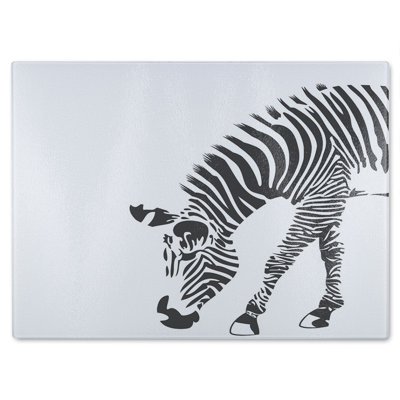 Zebra Glass Chopping Board