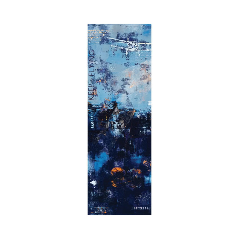 Keep Flying 1 Piece Wrapped Canvas Panoramic Painting, 30.48 cm H x 91.44 cm W x 1.91 cm D