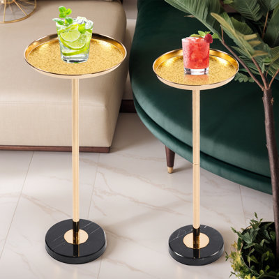 2 Pieces Metal End Table,Sofa Side Table