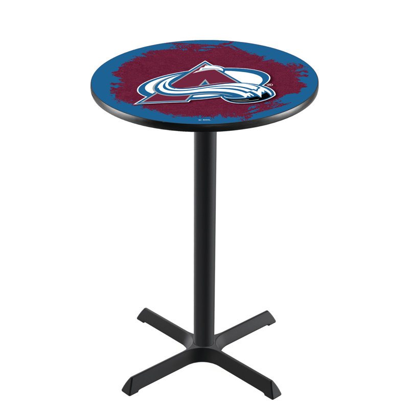 NHL Pub Table, Colorado Avalanche, 36" H x 30" L x 30" W