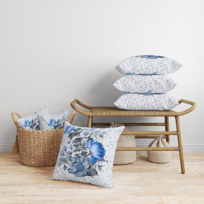 Indoor / Outdoor Floral Square Cushion