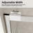 50"-54"W X 72"H Frame Shower Door, Double Sliding Shower Bathroom Glass Door with 1/4"(6mm) Clear SGCC Tempered Glass for Walk-in Shower, Easy-to-Clean Treated, Chrome-123152757