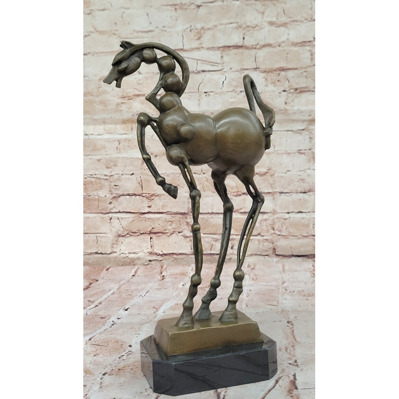 Sculpture abstraite cheval en bronze, sculpture abstraite, art moderne 13 po x 8 po