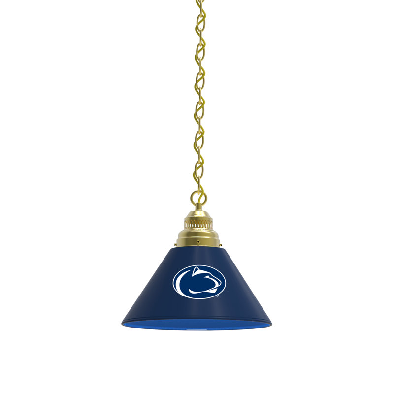 1 - Light Single Pendant, Brass, Penn State Nittany Lions