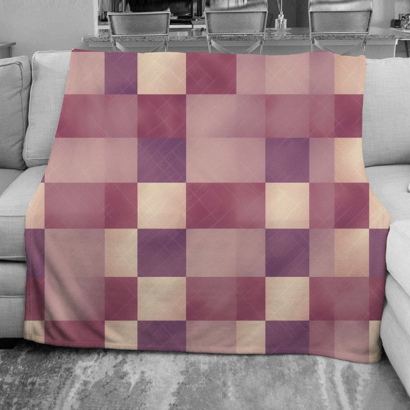Checkered Fleece Throw