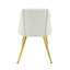 Chaise d'appoint blanche en cuir synthétique, ensemble de 2